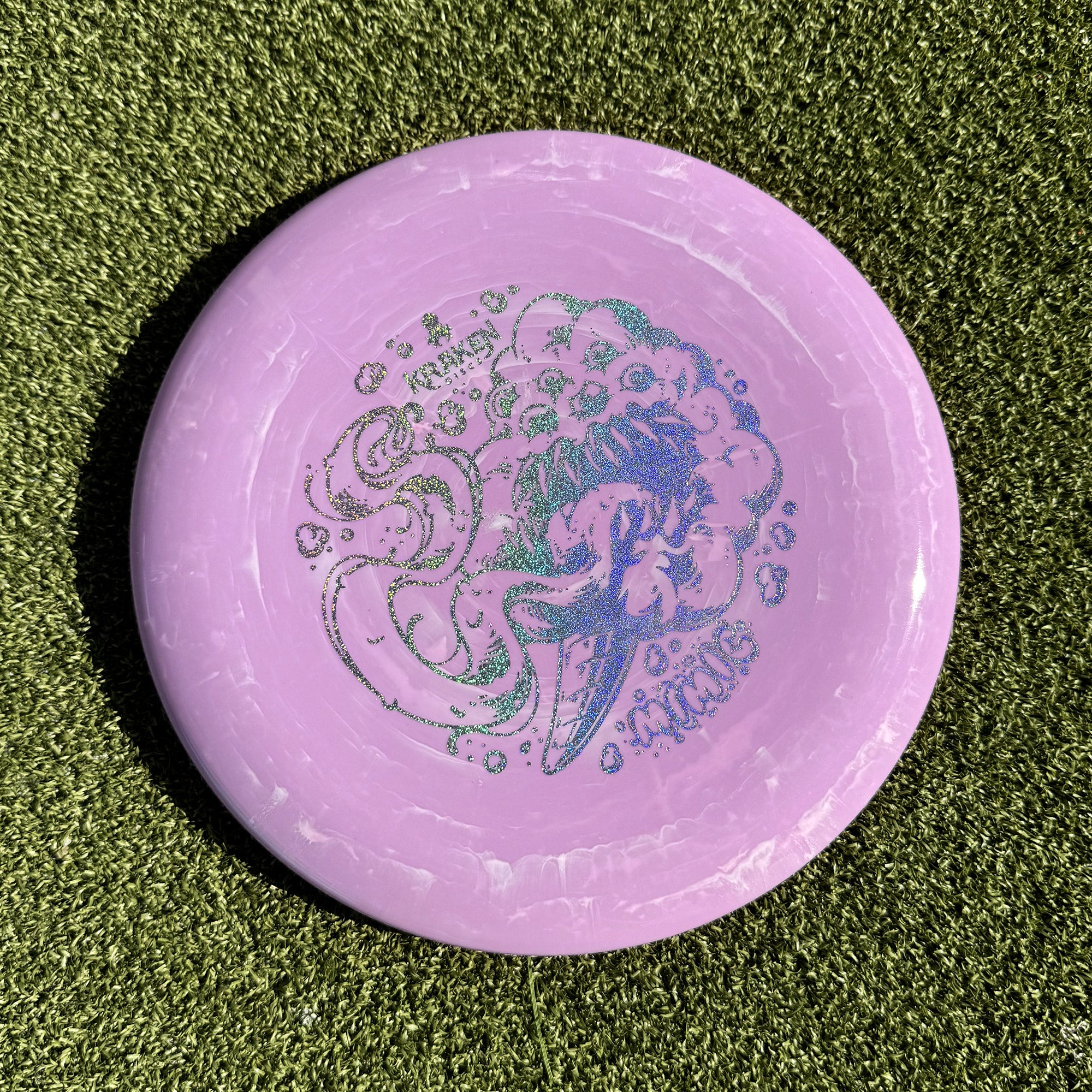 Cotton Candy Mimic Pink Elvin Putter with Rainbow Foil